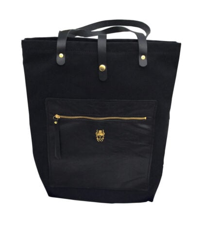 black canvas shopper